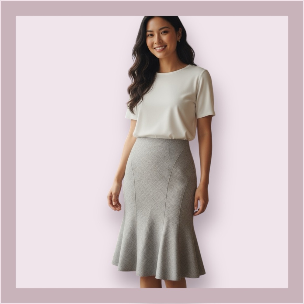 Untitled (Japan Brand) Grey A-Line Skirt Size 1